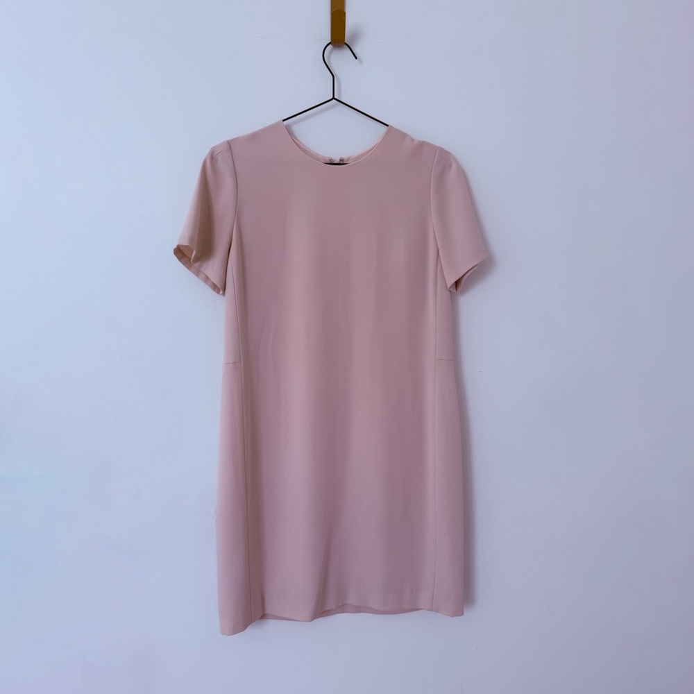 Aritzia Babaton Crepe Shift Dress Light Pink